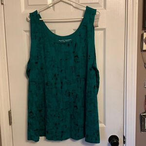 Womens Green and black alphabet tank top 4x